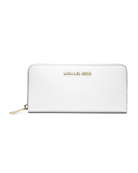 michael kors wallet jet set continental white|Michael Kors continental wristlet.